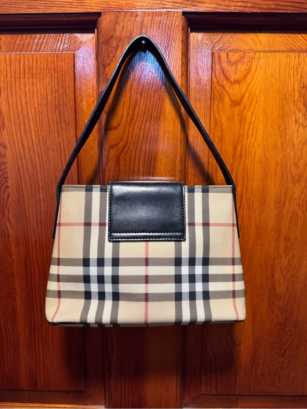 Burberry Nova Check Mini Shoulder Bag in Beige and Black - Picture 4 of 8